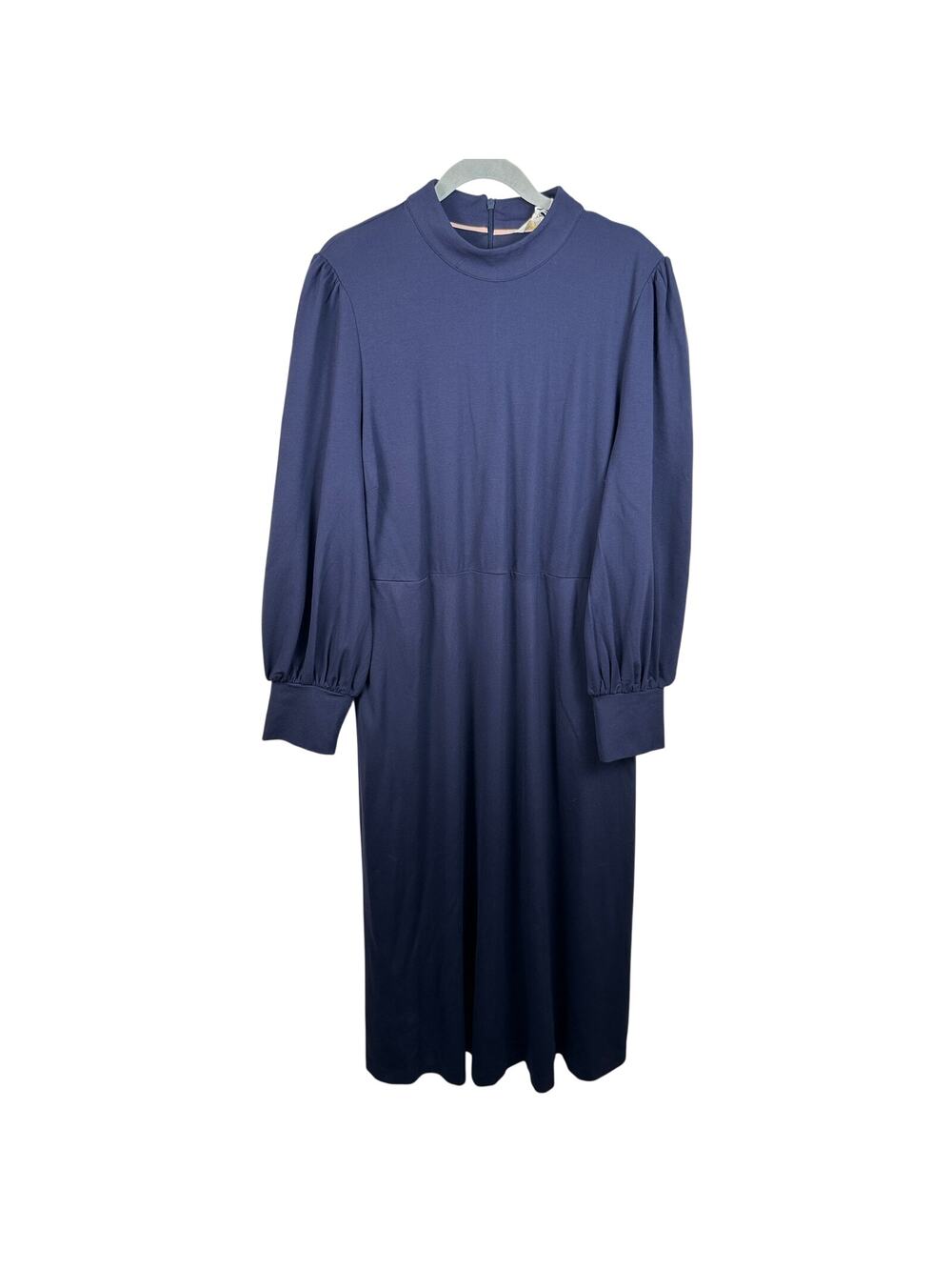 Boden Maxi Dress Women Size 20/22 Navy NWT Bishop Sleeve Mock Neck Pockets